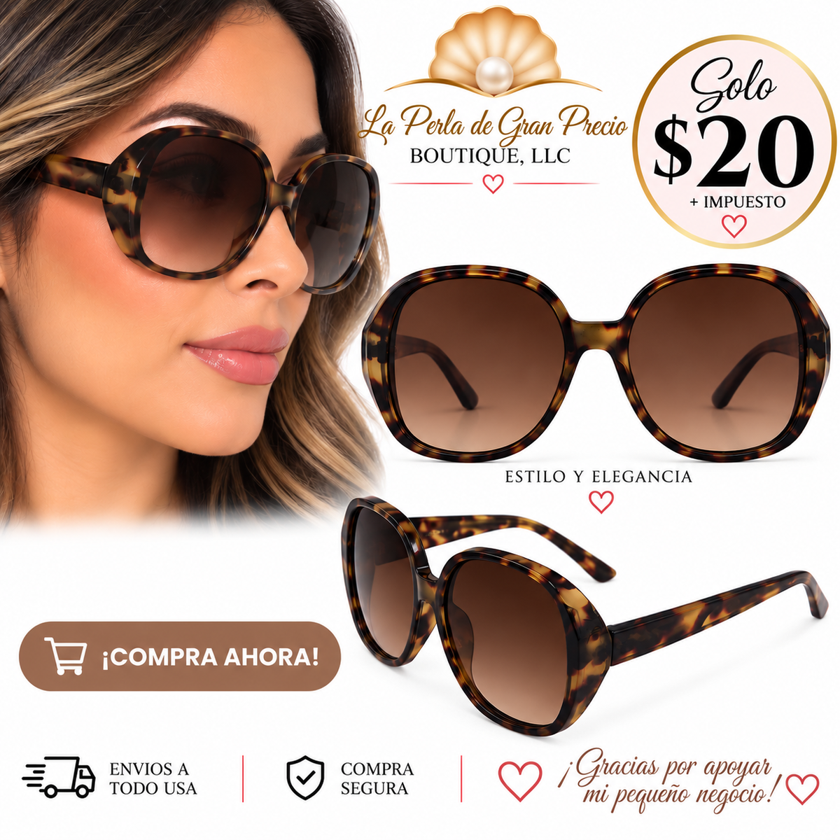 ✨ Elegant Tortoiseshell Sunglasses✨