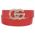 Plus Floating Rhinestone Cg Buckle Belt