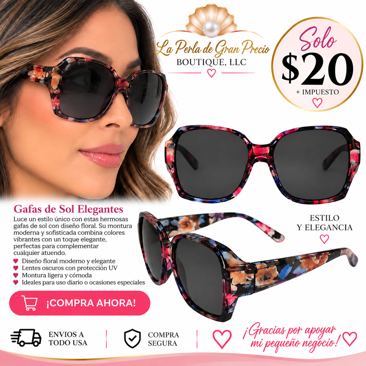 Elegant Floral Sunglasses