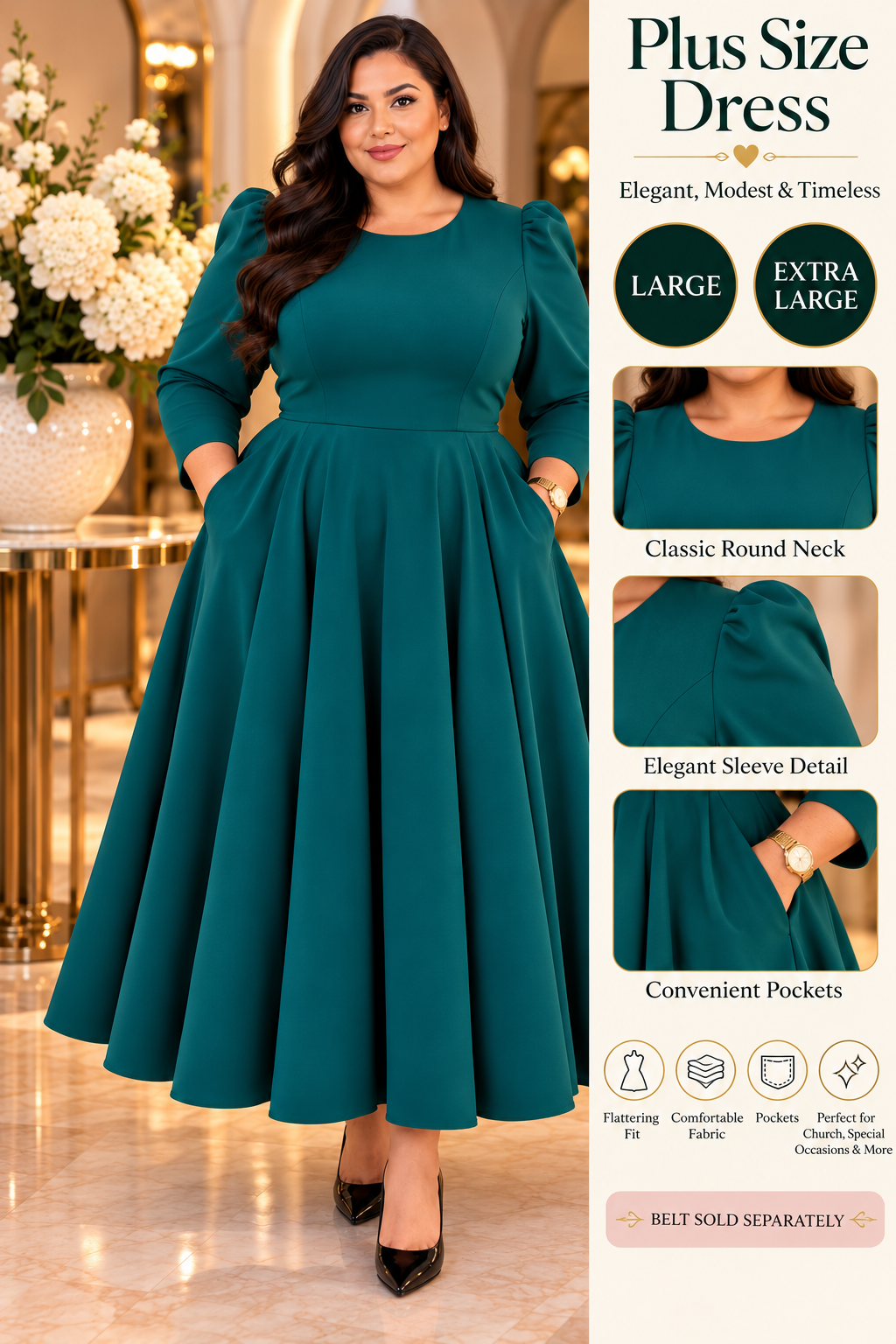 Emerald Green Stretch Dress