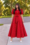 Elegant Red Modest Dress ❤️